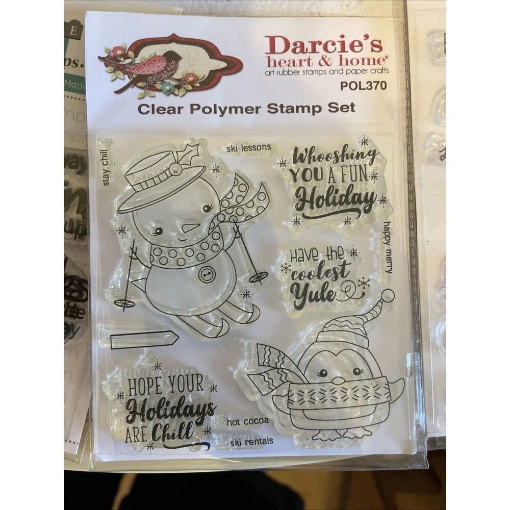 HUGE Mixed Lot of Clear Stamps For Crafting FLOWERS WORDS ETC